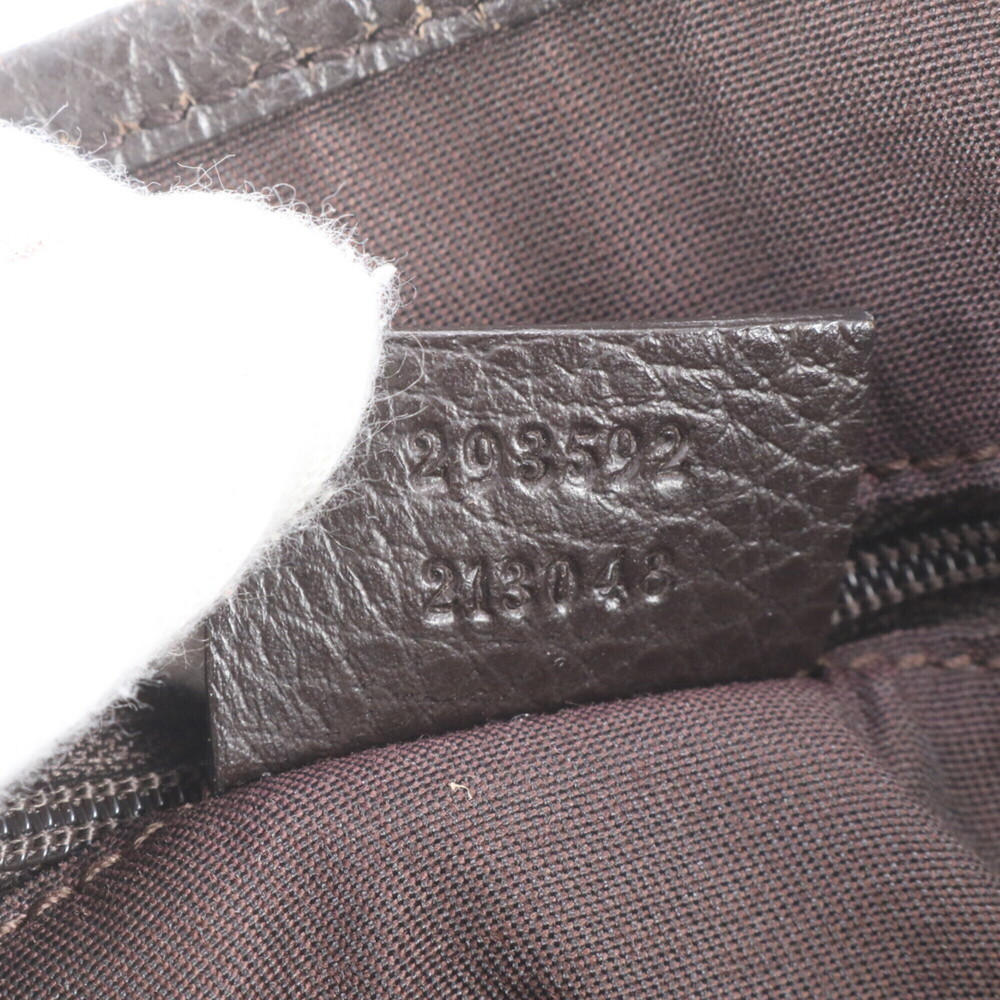 GUCCI Authentic Brown Leather Shoulder Bag - Picture 9 of 9